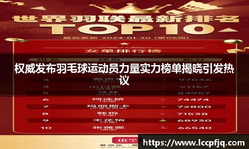 权威发布羽毛球运动员力量实力榜单揭晓引发热议